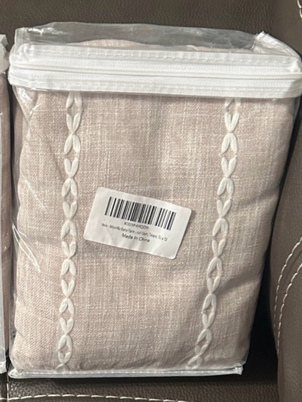 shower curtain. 72X72 taupe